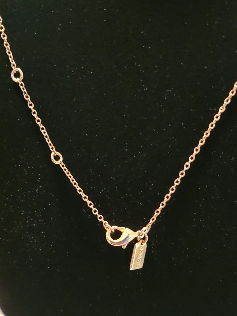 Coach Rose Gold Open Circle Pendant Necklace